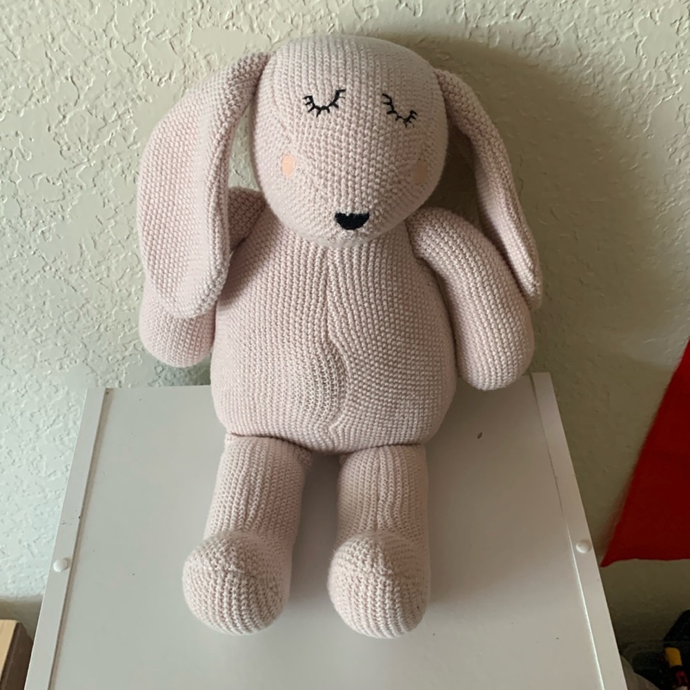 baby pink bunny rabbit plush toy